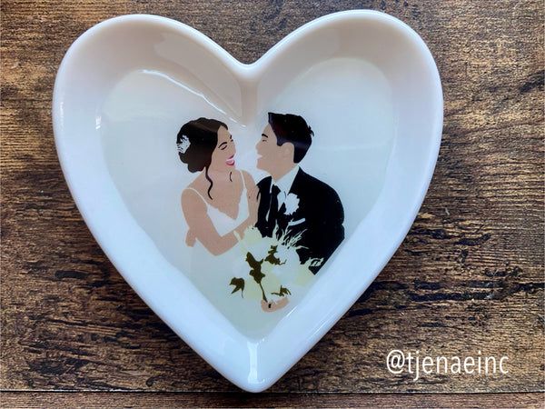 CUSTOM CERAMIC HEART RING TRAYS