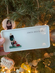 CUSTOM CERAMIC RECTANGUALR RING TRAYS - 10 INCHES LONG