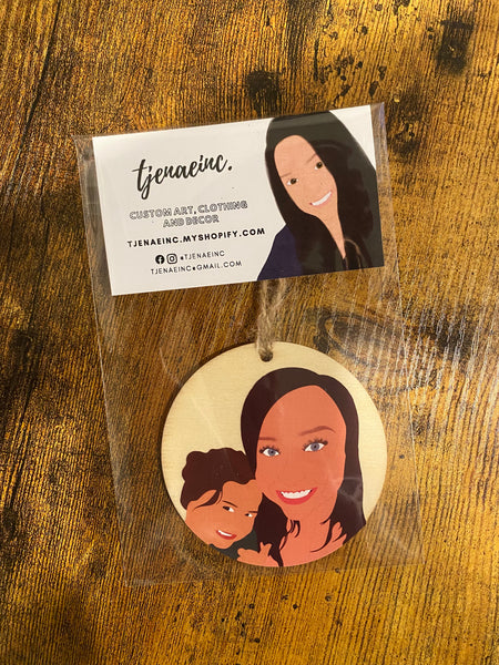 CUSTOM PICTURE WOOD ORNAMENTS | FULL FACE