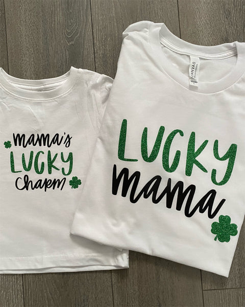 MAMA’S LUCKY CHARM - CHILD SIZE WHITE SHIRT