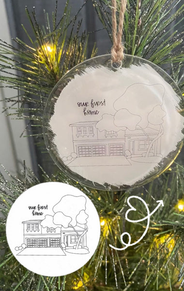 CUSTOM DRAWN ORNAMENTS | SIMPLE HOME DRAWING