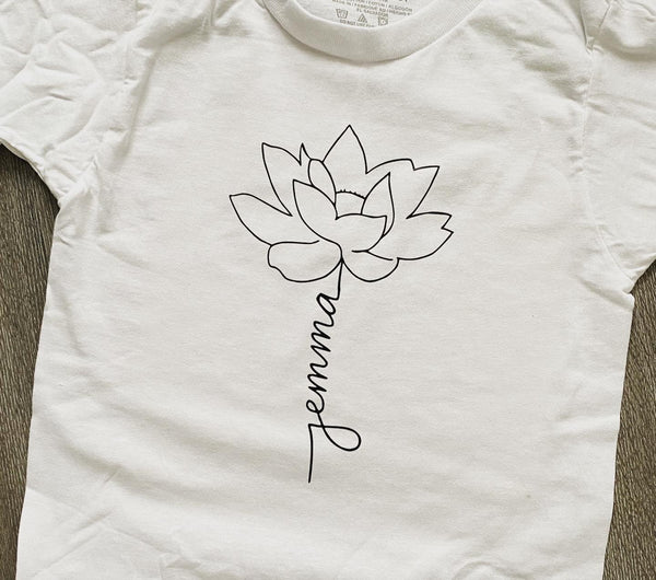 CUSTOM FLOWER NAME SHIRT