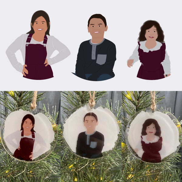 CUSTOM PICTURE ORNAMENTS | FULL FACE