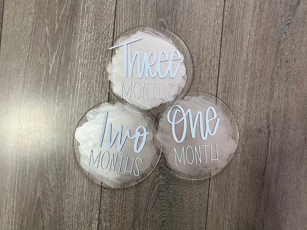 BABY MONTH TRACKER ACRYLIC ROUNDS