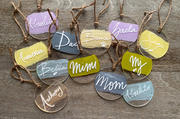 CUSTOM NAME ORNAMENTS