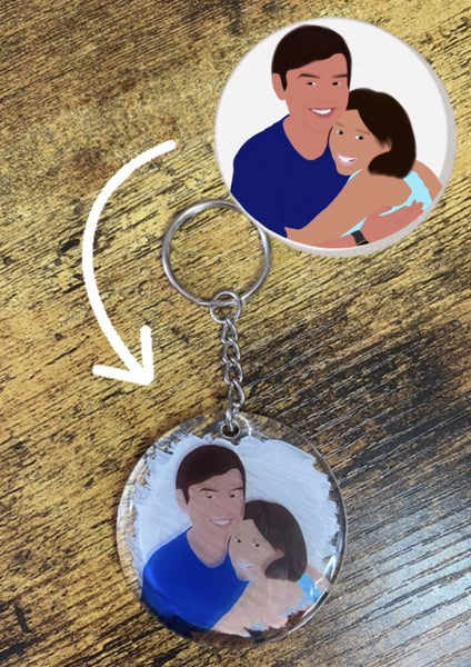 CUSTOM PICTURE KEYCHAINS | FULL FACE