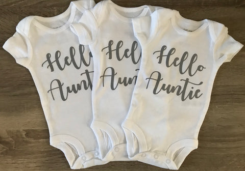 HELLO AUNTIE INFANT/CHILD BODYSUIT