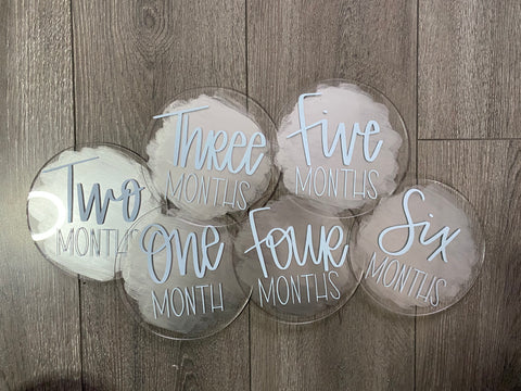 BABY MONTH TRACKER ACRYLIC ROUNDS